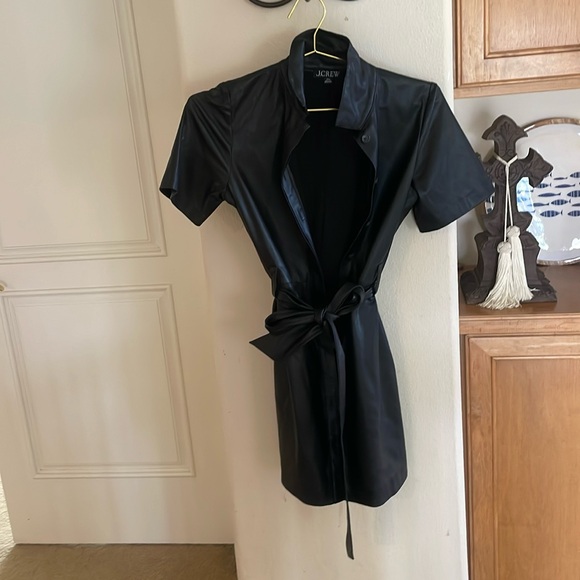 JCREW faux leather dress - Picture 1 of 3